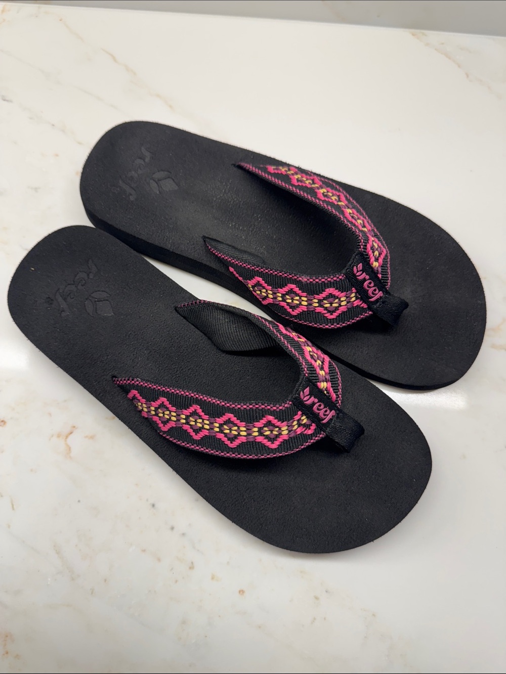 Reef Sandy Flip Flop Sandals Y Strap Women’s 8 Summer Shoes Multicolor Thong